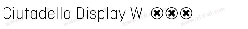 Ciutadella Display W字体转换